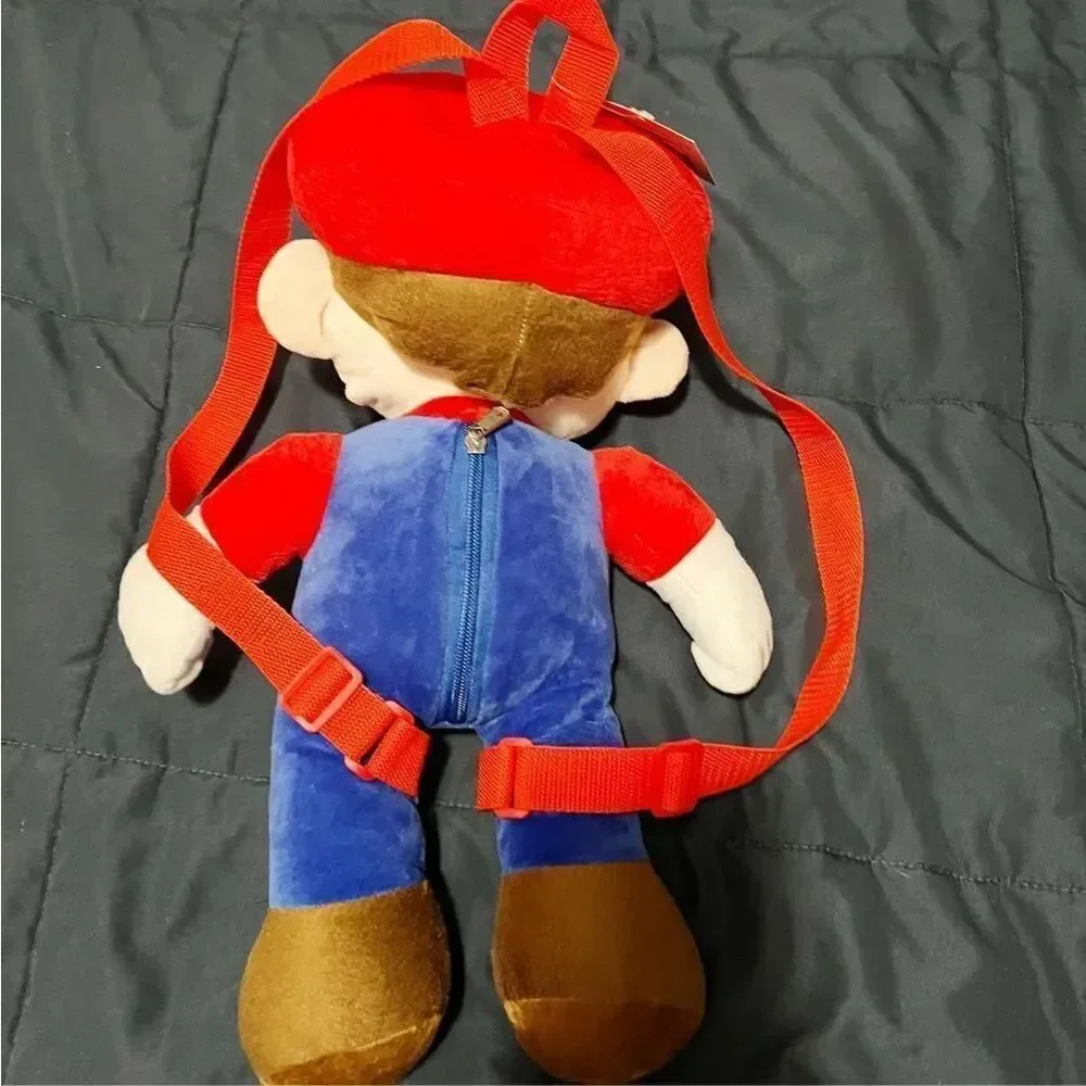 Super Mario Plush Mario Figure Backpack Nwt